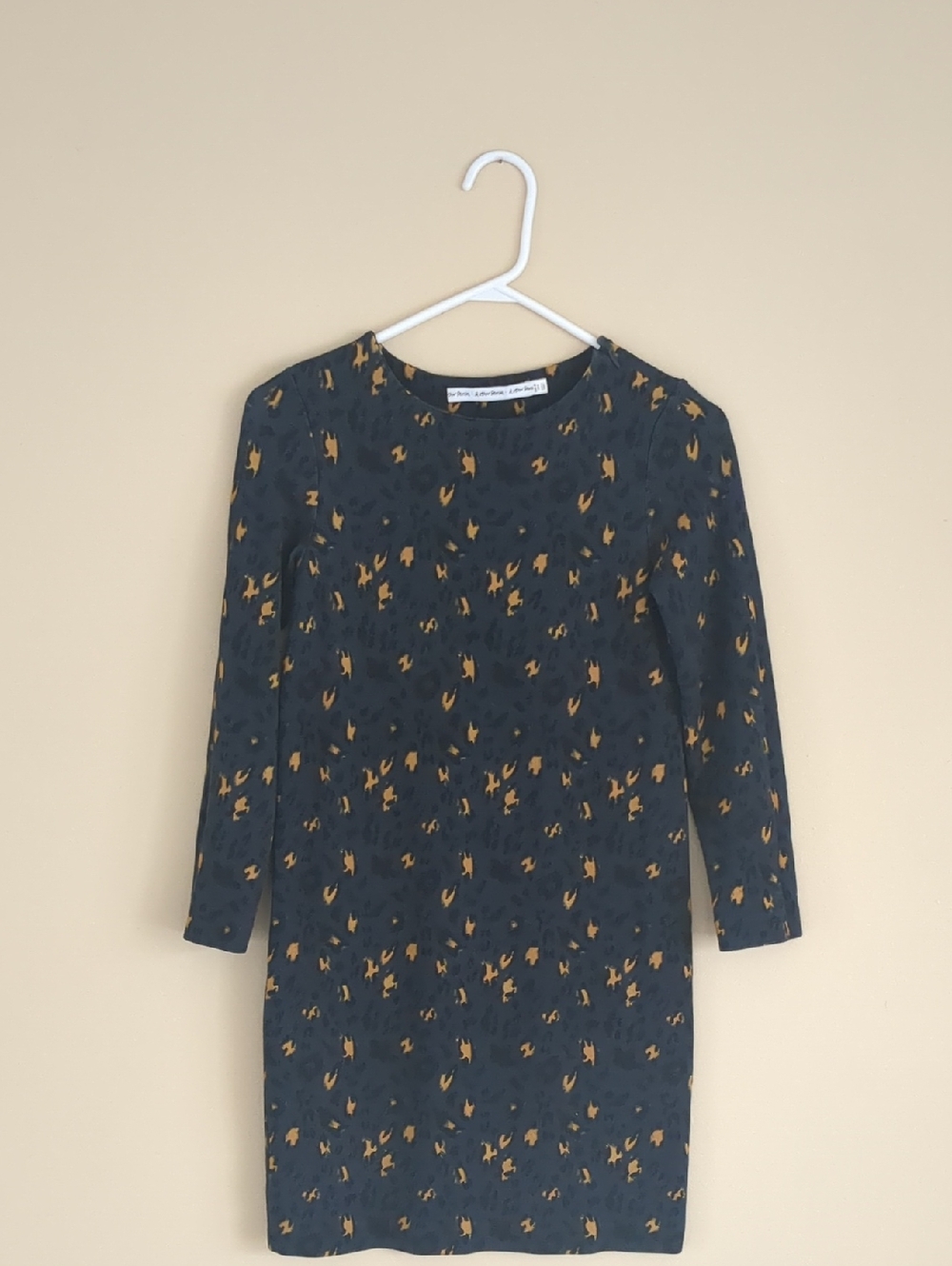 6 & Other Stories Animal Print Dress Blue Black